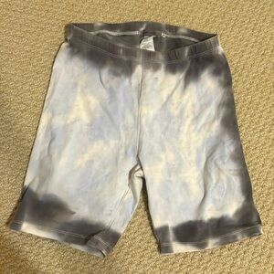 Blue and grey xs garage biker shorts.